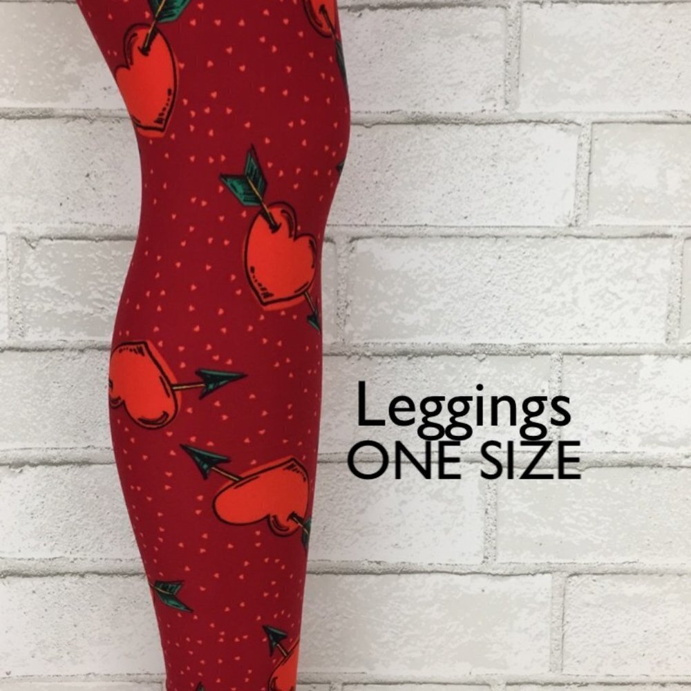 LuLaRoe Valentine's Day One Size Leggings NWT